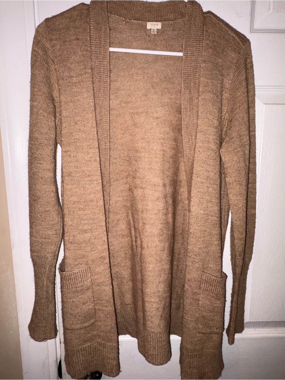 J. Crew Open-Front Pocket Cardigan - Camel